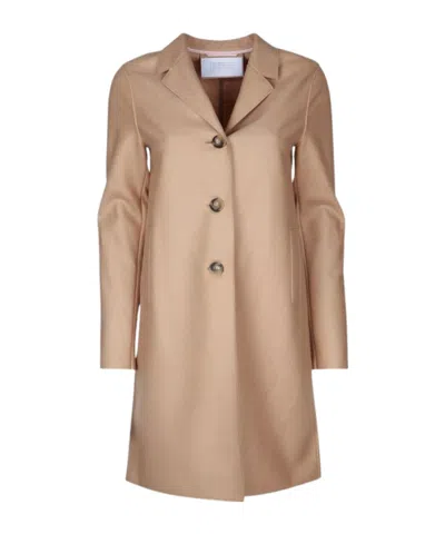 Harris Wharf London Pressed-wool Coat In Beige