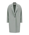 Harris Wharf London Long-sleeved Wool Cashmere Coat In Gray