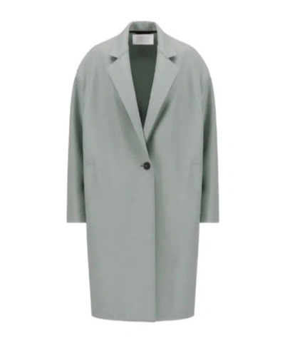 Harris Wharf London Long-sleeved Wool Cashmere Coat In Gray