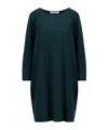 Harris Wharf London Long-sleeved Wool Day Dress In Green