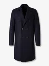 Harris Wharf London Long Wool Coat In Blue