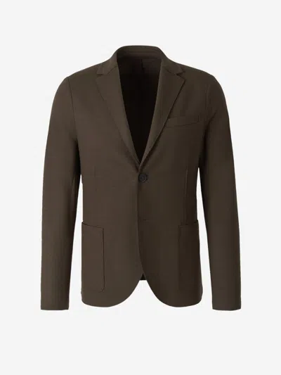 Harris Wharf London Long Wool Coat In Green