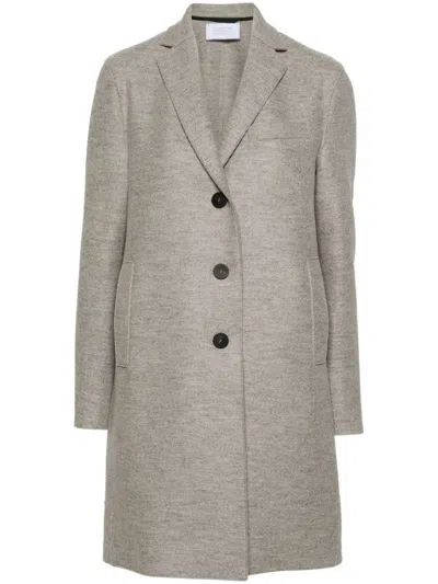 HARRIS WHARF LONDON LONG WOOL SINGLE-BREASTED  COAT