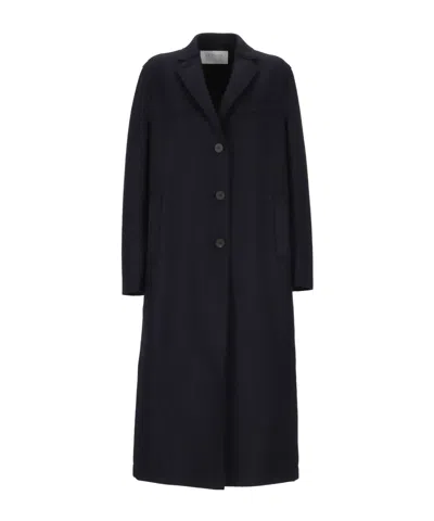 Harris Wharf London Long-sleeved Coat In Blue