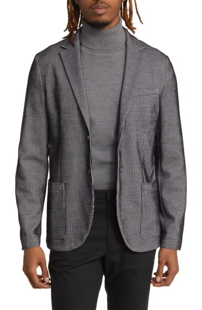 Harris Wharf London Loro Piana Seersucker Sport Coat In White Black