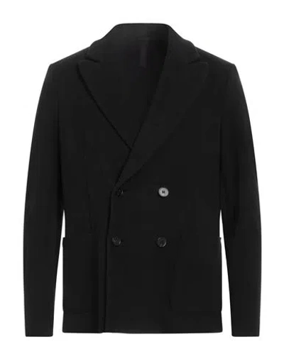 Harris Wharf London Man Blazer Black Size 46 Tencel, Polyamide, Cotton, Elastane