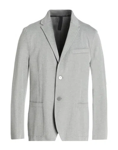 Harris Wharf London Man Blazer Grey Size 46 Cotton, Polyamide, Elastane, Polyester, Polyurethane
