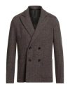 Harris Wharf London Man Blazer Khaki Size 40 Virgin Wool, Cotton, Polyamide, Elastane In Brown