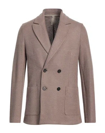 Harris Wharf London Man Blazer Khaki Size 42 Linen, Cotton In Beige