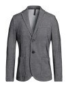 Harris Wharf London Man Blazer Midnight Blue Size 38 Cotton, Virgin Wool In Gray