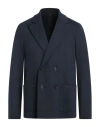 Harris Wharf London Double-breasted Wool Blazer In Blue
