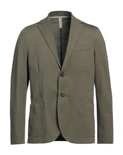 Harris Wharf London Man Blazer Military Green Size 38 Cotton, Polyester In Green