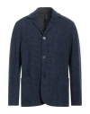 Harris Wharf London Man Blazer Navy Size 42 Virgin Wool, Cotton, Polyamide, Elastane In Navy Blue