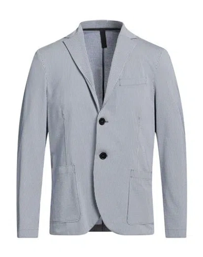 Harris Wharf London Man Blazer Navy Size 38 Cotton, Polyester In Navy Blue