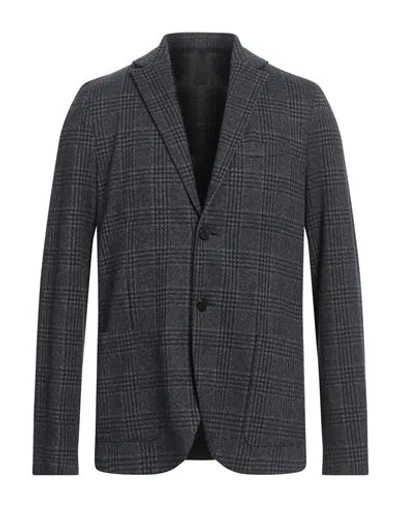 Harris Wharf London Man Blazer Navy Size 44 Cotton, Viscose, Polyester, Elastane In Blue
