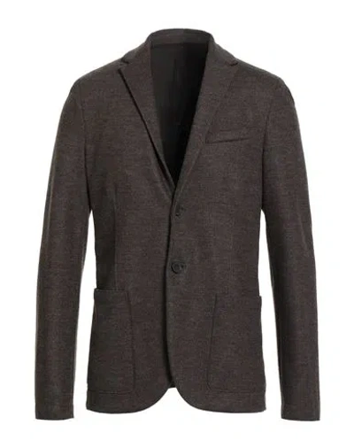 Harris Wharf London Man Blazer Taupe Size 38 Virgin Wool In Brown
