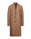 Harris Wharf London Man Coat Camel Size 44 Virgin Wool, Polyester In Beige