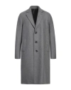 Harris Wharf London Man Coat Grey Size 40 Virgin Wool, Polyester In Grey