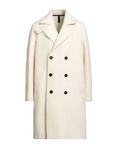 Harris Wharf London Man Coat Ivory Size 36 Virgin Wool In Neutral