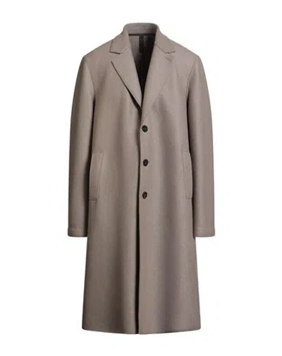 Harris Wharf London Man Coat Light Brown Size 46 Virgin Wool, Polyester In Neutral