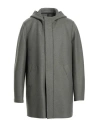 Harris Wharf London Man Coat Sage Green Size 40 Virgin Wool In Gray