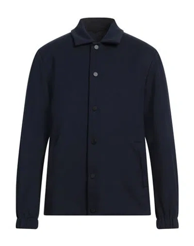 Harris Wharf London Man Jacket Navy Size 38 Cotton, Polyester, Elastane