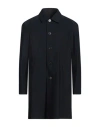 Harris Wharf London Man Overcoat & Trench Coat Midnight Blue Size 44 Polyester In Black