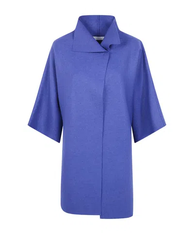 HARRIS WHARF LONDON MANTLE FOLDED-COLLAR SHORT-SLEEVE COAT