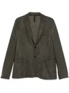 Harris Wharf London Mélange-effect Blazer In 绿色