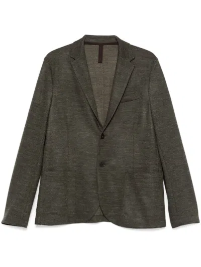 Harris Wharf London Mélange-effect Blazer In 绿色
