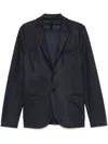 Harris Wharf London Mélange-effect Blazer In Blue