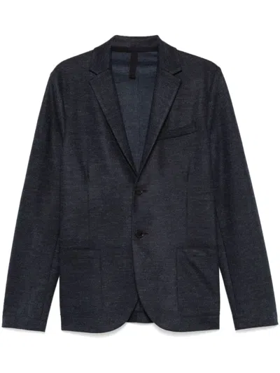 Harris Wharf London Mélange-effect Blazer In Blue