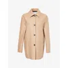 Harris Wharf London Mens Beige Chore Light Pressed Wool Jacket In Neutral