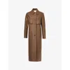Harris Wharf London Brown Shield Coat In Teddy Brown