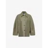 Harris Wharf London Mens Hunting Green Puff Sleeves Pressed Wool Jacket In Green