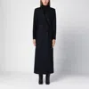 Harris Wharf London Woman Coat Steel Grey Size 12 Virgin Wool In Navy Blue