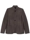 Harris Wharf London Nehru Jacket In Grey