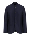 Harris Wharf London Nehru Jacket Light Pressed Wool In Blue
