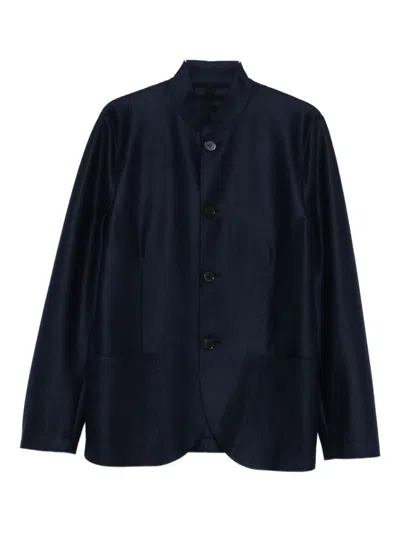 HARRIS WHARF LONDON NEHUR MANDARIN-COLLAR BUTTON JACKET