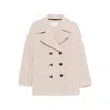 Harris Wharf London Double-breasted Jacket In Purple