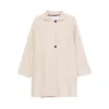 Harris Wharf London Wool High Neck Coat With Side Pockets In Animal Print