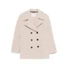 Harris Wharf London Double-breasted Jacket In Animal Print