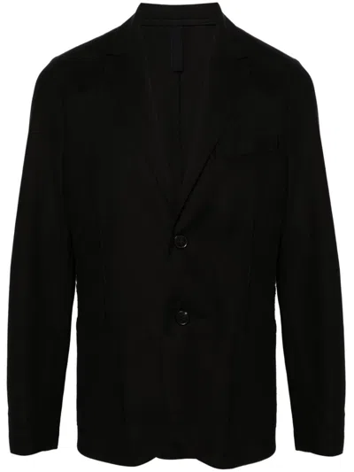 Harris Wharf London Notched-lapels Single-breasted Blazer In Black