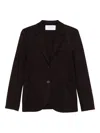 Harris Wharf London One Breasted Jacket In Brown