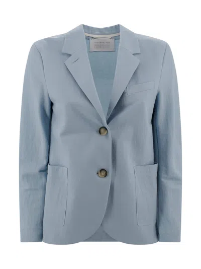 HARRIS WHARF LONDON ONE-BREASTED JACKET IN RAYON