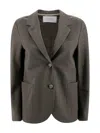 Harris Wharf London One-breasted Jacket In Rayon In Gray