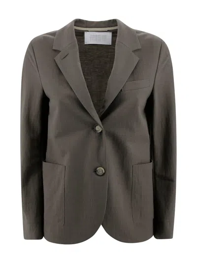 Harris Wharf London One-breasted Jacket In Rayon In Gray
