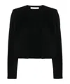 Harris Wharf London Women Collarless Jacket With S. P. Superfine Merino In Black