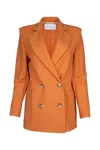 Harris Wharf London Women Oversized D.b. Blazer With S.p. Rayon In Orange