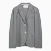 Harris Wharf London Light Grey Single-breasted Cotton Jacket In Grey